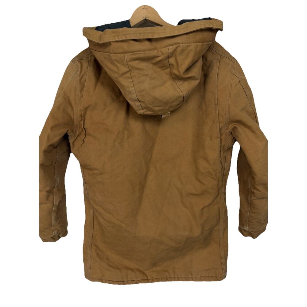 Vintage Carhartt Coat Jacket Brown Quilt Lined Hooded Men’s Size M Heavy Rugged - Picture 7 of 13